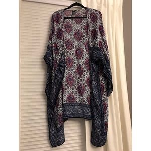 Express Blue & Red Kimono - One Size